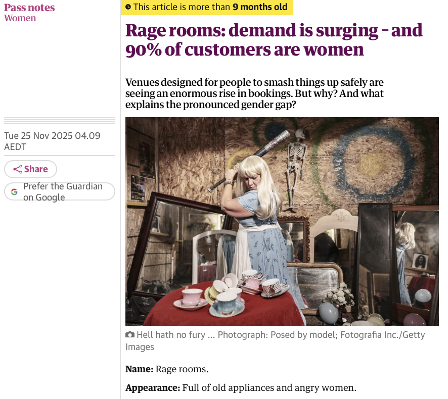 JamesLNuzzo's tweet photo. Rage rooms: demand is surging – and 90% of customers are women
https://t.co/gkceGCUgTG https://t.co/kGXvcCzegx