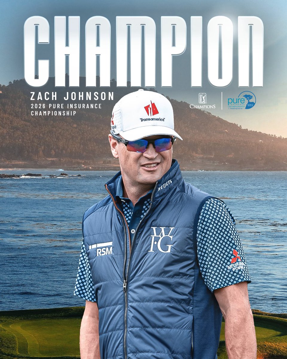 ChampionsTour's tweet photo. Two weeks. Two trophies 🏆🏆

Zach Johnson makes it back-to-back PGA Tour Champions wins with a victory at @PUREFirstTee. https://t.co/26ODYdaxmu