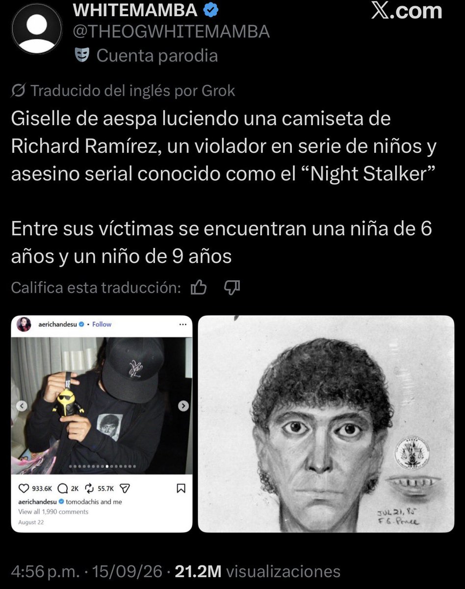 awakeeek's tweet photo. @dormiditto @megumiputito Esa “vieja” como dices tú no solo consume música de CB sino que le está dando visibilidad a criminales, violadores de niños, asesinos y a pelis PDF y a pedofilos 
Si, funaron a BTS por lo de CB, ahora están funando a Gisselle, cuestionar a tu fav NO las hace menos fan https://t.co/rQlk6u2J6b