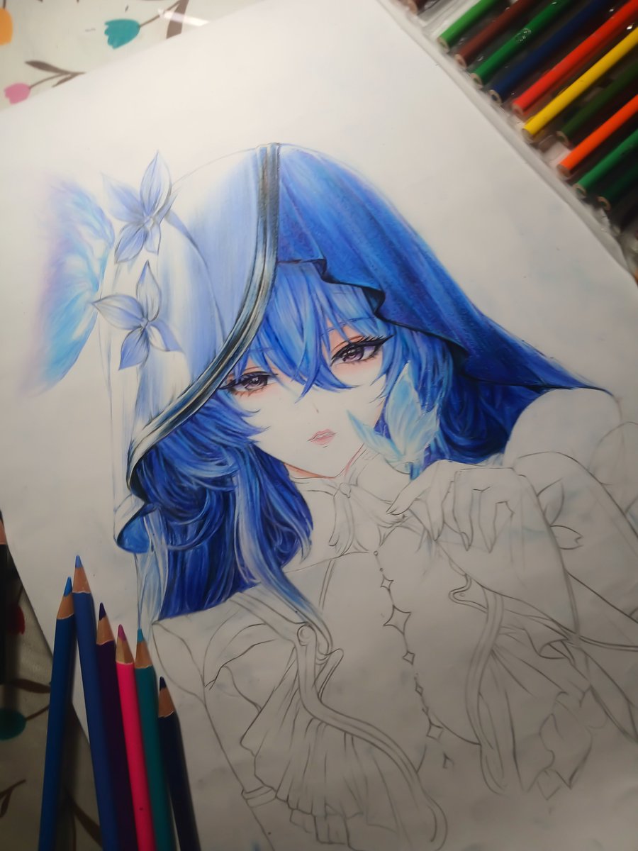 Synthia0001's tweet photo. I'm drawing Shorekeeper. 
#wutheringwwaves #wuwaart #wuwa https://t.co/zFuc2kbBpM
