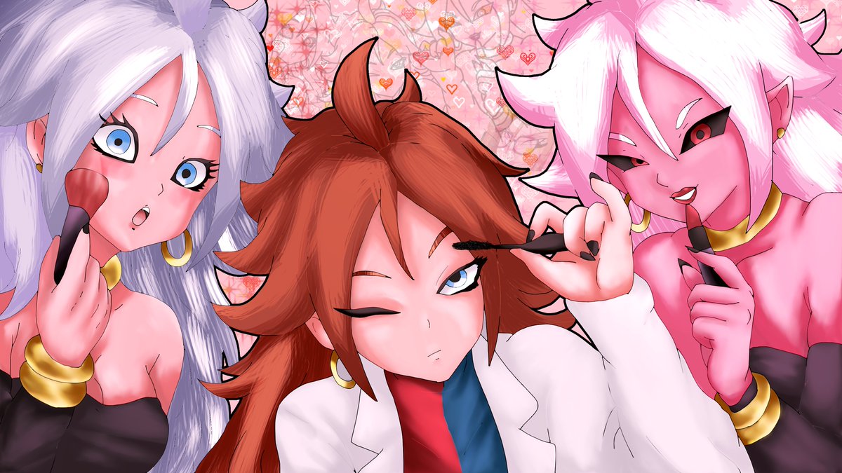 Sape_master's tweet photo. Okay here everyone the trio of Androids 21!

#Android21 #DBFZ #Dragonballart https://t.co/hlxLFwDUFW