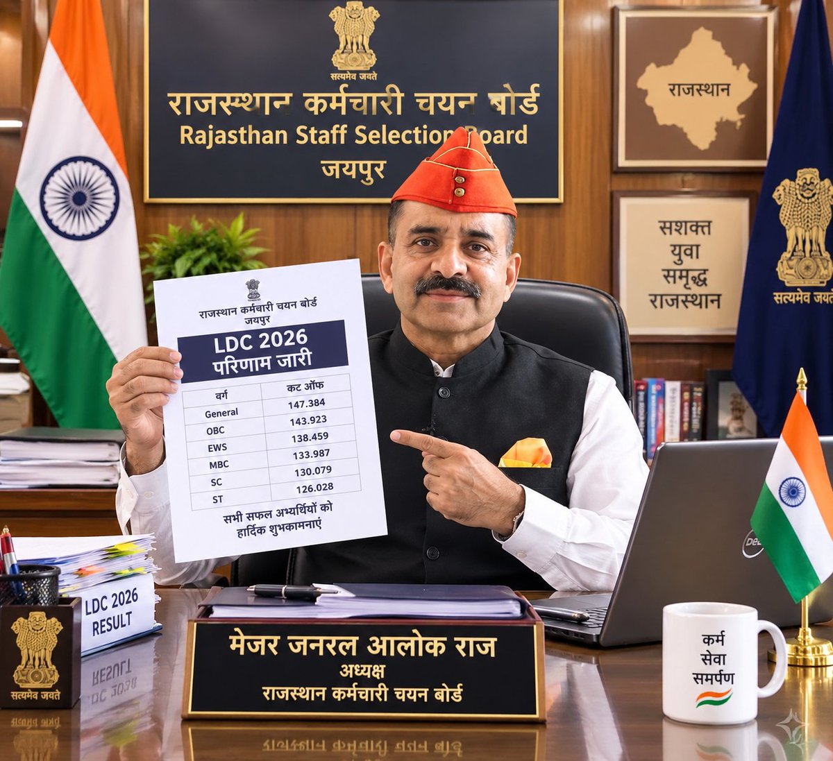 govindkudaliya's tweet photo. सर, क्या कट ऑफ इसी के आस पास है । दो शब्द @alokrajRSSB 
#RSSB_LDC_Result_जारी_करो https://t.co/ePYv4H8ZG5