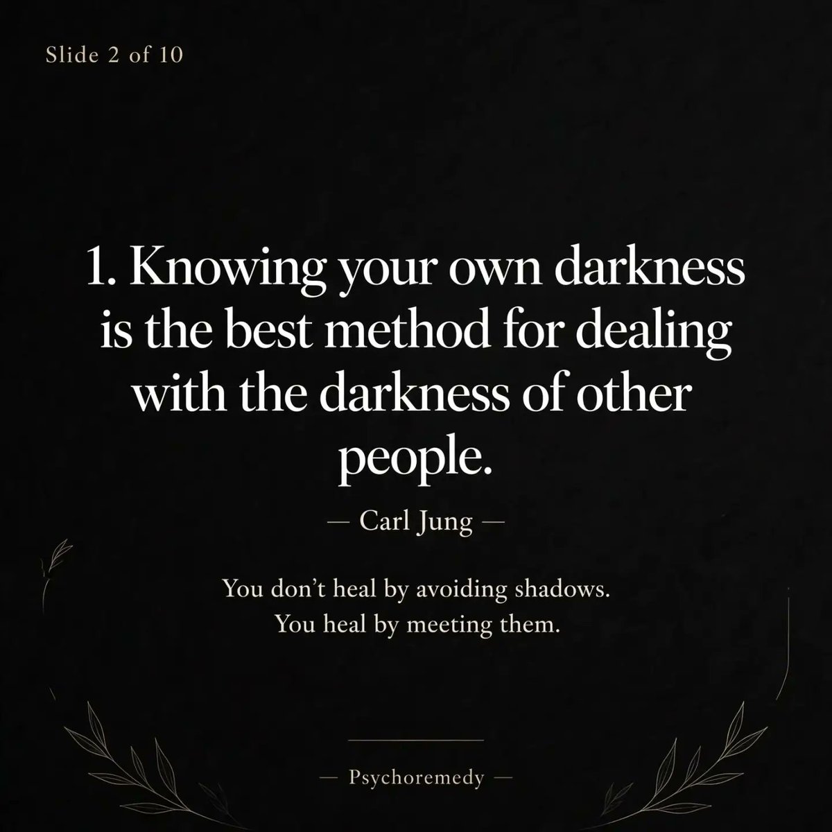 SageFreniere's tweet photo. Jung didn't teach positivity. He taught wholeness. 7 truths that will change how you see yourself
Your shadow is not your enemy. It's your teacher. Which one hit you? Comment 1-7. Follow @psychoremedy for Jung decoded into healing. https://t.co/6zumR8Y3uO