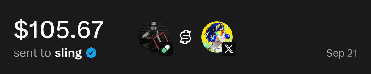 UsePaid's tweet photo. @slingoorio $105.67 has been sent to you through X Money from @UsePaid trading fees https://t.co/oqq020clwX