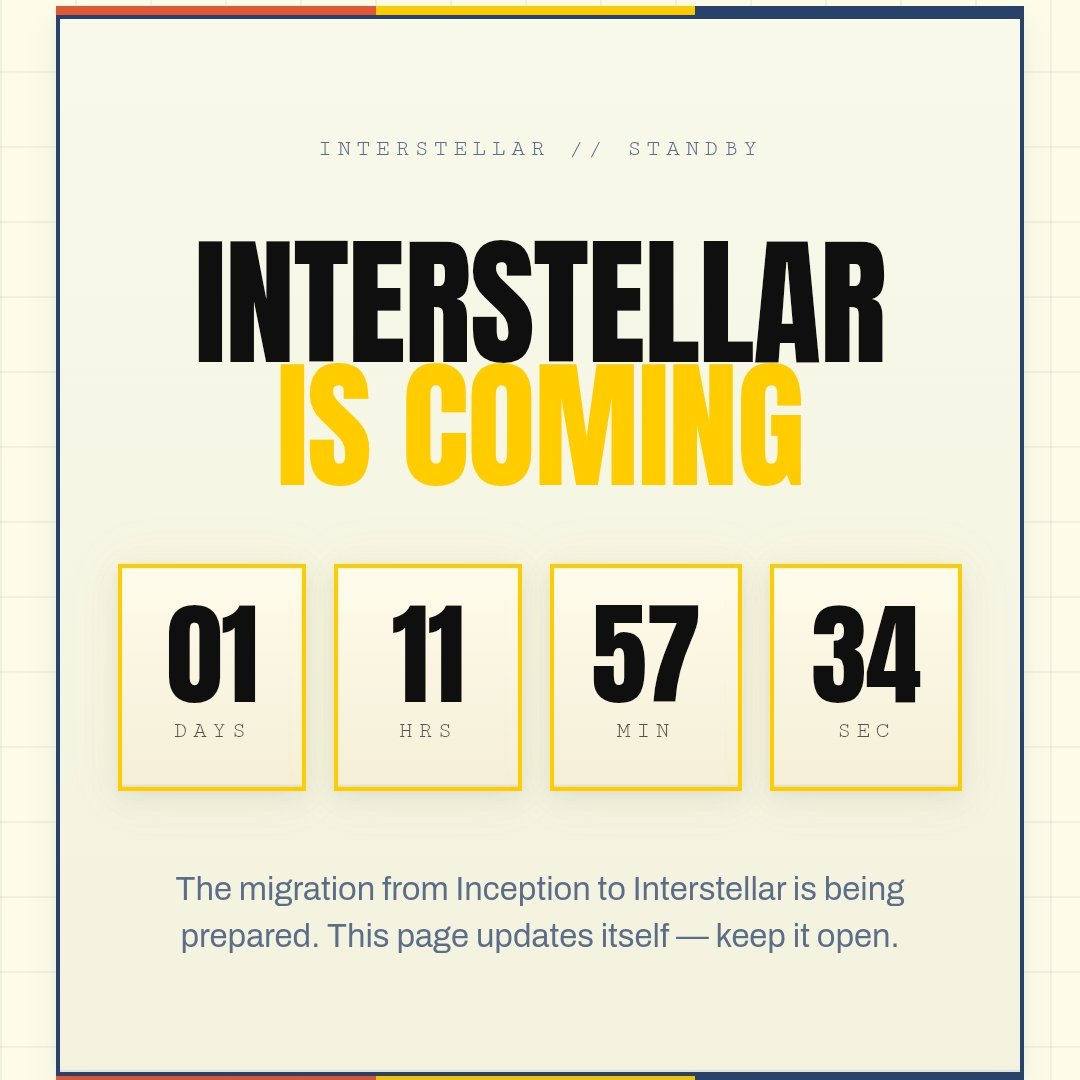 Cover_dice's tweet photo. Interstellar is getting closer. 

The mainnet is almost here,and @dac_chain  is ready to take the next step.

The journey continues. https://t.co/YORkC61R6p