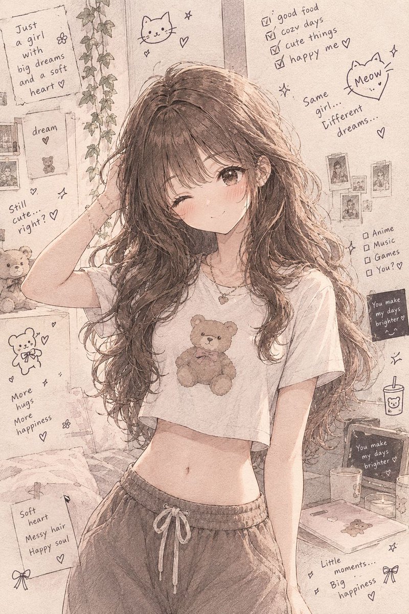LadyRose7351's tweet photo. “If comfort had a face, I think it would look a little like this. 🧸🤎✨” 
#AnimeArt #AnimeGirl #DigitalArt #AnimeIllustration #CuteAnime https://t.co/w64S2EBwTn