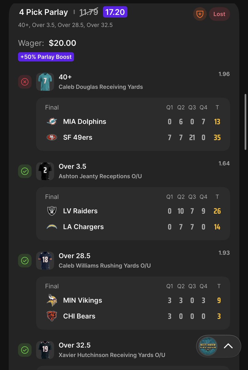 Ch_Evans_'s tweet photo. @DK_Assist Shouldn’t this be covered under early exit+? Looks like other markets are honoring it. https://t.co/5pYhiojEav
