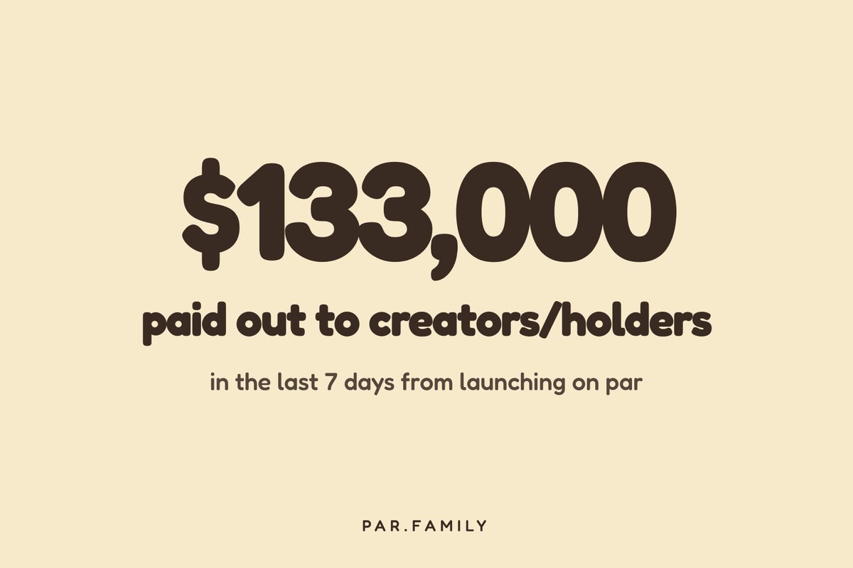 pardotfamily's tweet photo. Numbers don't lie.

$133,000 paid out to creators and holders in the last 7 days from launching on https://t.co/O9qn6PMuia

Your turn. Launch on Robinhood, Arc, Base or BNB Chain from one balance. Have ETH on Robinhood Chain and want to launch on Base? Just hit Launch. par bridges what's needed in the background, no extra steps, no gas on four chains.

One wallet. One balance. Four chains.

Turn your idea into money. Launch on https://t.co/O9qn6PMuia, on any chain, and pair your token with anything you want.