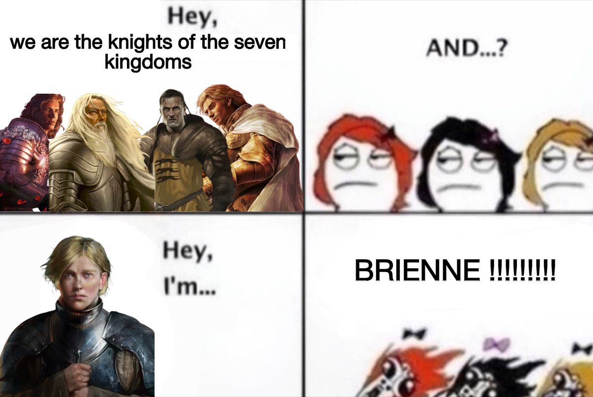 mychemicaldanse's tweet photo. the truest knight in all of the seven kingdoms https://t.co/fFBSDdwDw0