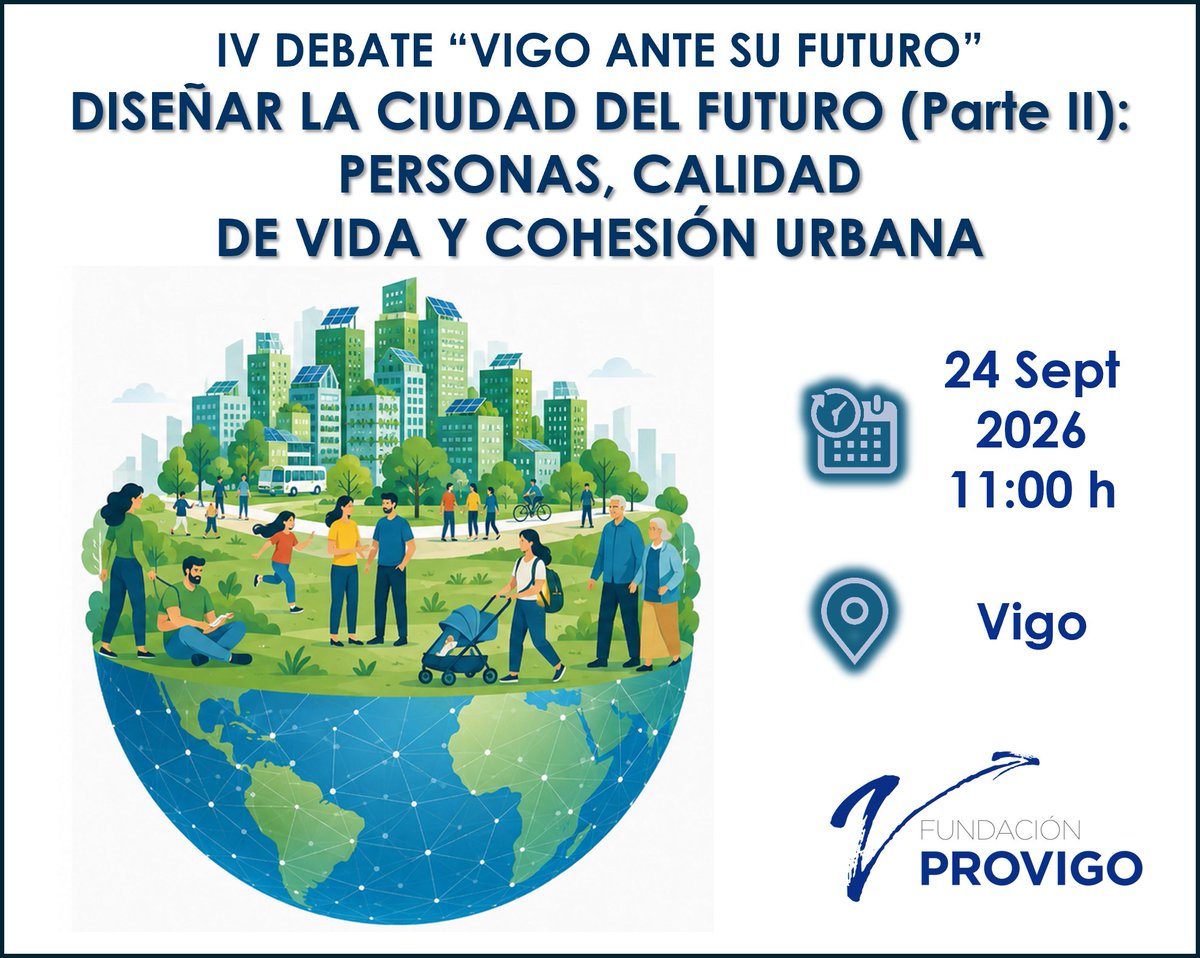 Provigo's tweet photo. 🏙️ ¿Cómo recuperar la ciudad para las personas?

Gregorio Luís Agís hablará de movilidad, adaptación climática y espacio público, y de cómo repensar nuestras calles y plazas para hacerlas más habitables.

🗓️ 24 septiembre | Vigo
 INCRÍBETE👉 https://t.co/mSJD4NvJGV
acceso libre https://t.co/KYc1u7KqHE