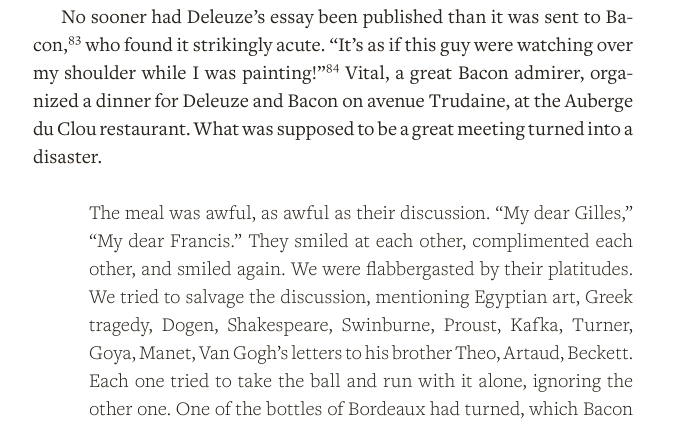 heartfollower27's tweet photo. Deleuze meeting Francis Bacon. https://t.co/XjTCB8Wxtl
