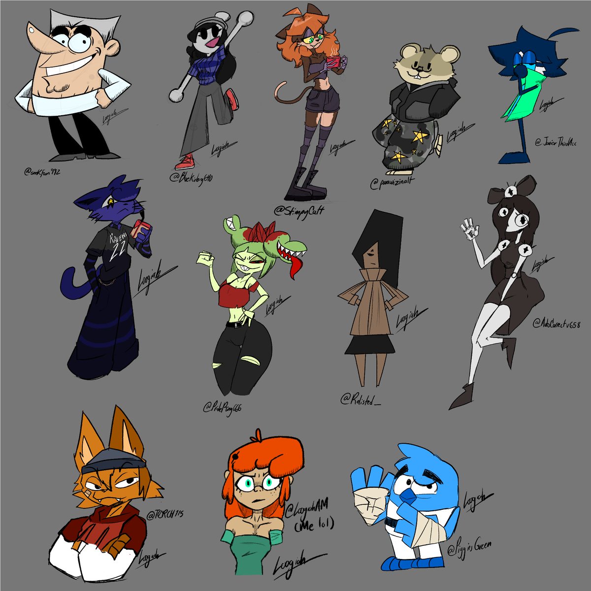LoogiahAM's tweet photo. I think I'm done with OC's atm xd, thanks to @smkfan992 @BlueKirby640 @StimpyCatt @parawizinalt @JavierThirdAcc @PrideRing666 @Relisted_ @AutoCorrectv658 @T0RCH115 @PiggiesGreen stay tuned for another #artresquest https://t.co/KkHK2Cj3xz