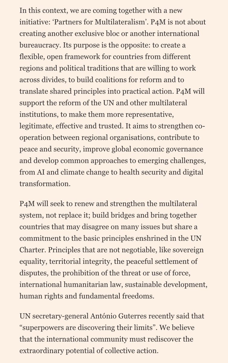 provisionalidea's tweet photo. Carney (Canada), Lula (Brazil), Costa (EU), and Ruta (Kenya) have together penned a piece in the FT announcing a new middle power partnership. https://t.co/DK7K5G8Bo5