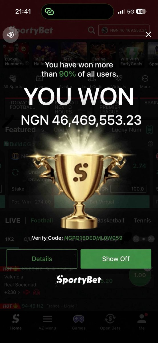 Jaypunt_01's tweet photo. Get in jor🎉

46 million😭🔥
Drop your winning tickets https://t.co/dbQmg6mWQi