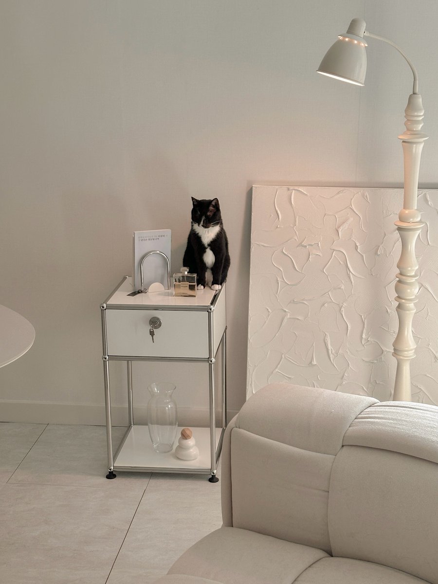 chloeandersonab's tweet photo. Our new Deello side table has arrived. Even on a cloudy day, we’re feeling happy, gathered around it because it’s so beautiful. Staying home can be such a joy 🤍 Our Kkamkko looks like a doll, right? More in the next post. Deello side table, 400 mm https://t.co/nIZnnaEEmO