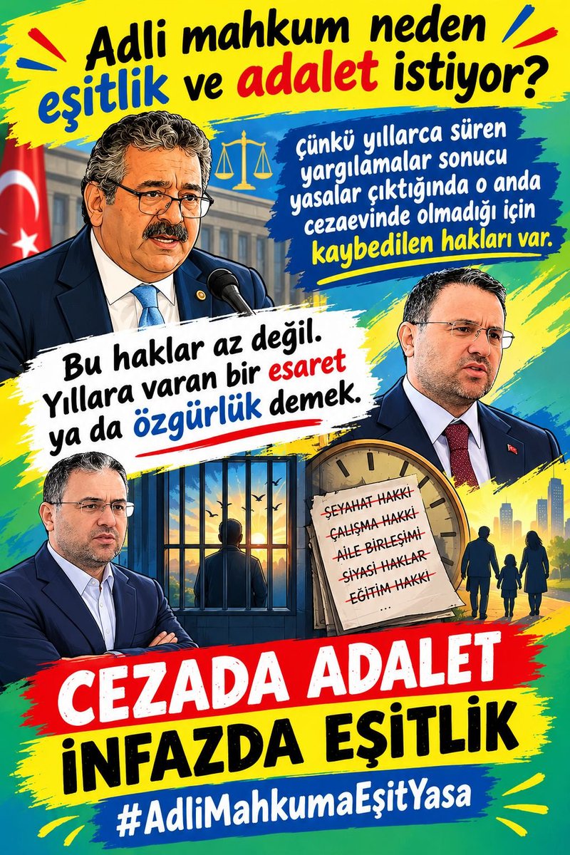 Simay_44_'s tweet photo. @mustafaelitas #AdliMahkumaEşitYasa 
CEZADA ADALET İNFAZDA EŞİTLİK 

@RTErdogan @cuneytyuksel_ @abakingurlek @dbdevletbahceli @Hayati_Yazici @YildizFeti @bulenttufenkci @AvOzlemZengin @efkanala @NumanKurtulmus @_cevdetyilmaz @fuatoktay https://t.co/HQkeRIjHEP