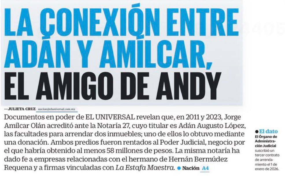 FDoringCasar's tweet photo. OOOTRA vez aparece la notaría de @adan_augusto embarrada en las transas de @AndyLopezBeltra, OOOTRA vez aparece su dinero sucio del #HuachicolFiscal y de su prestanombres y socio involucrados en el financiamiento de la campaña de @MarinadelPilar 

El mensaje perverso de @Claudiashein y @OHarfuch al #HuachiJunior a través de Luis Alberto Olán Aparicio y @ClaudioOchoaH le llegó directo al miocardio