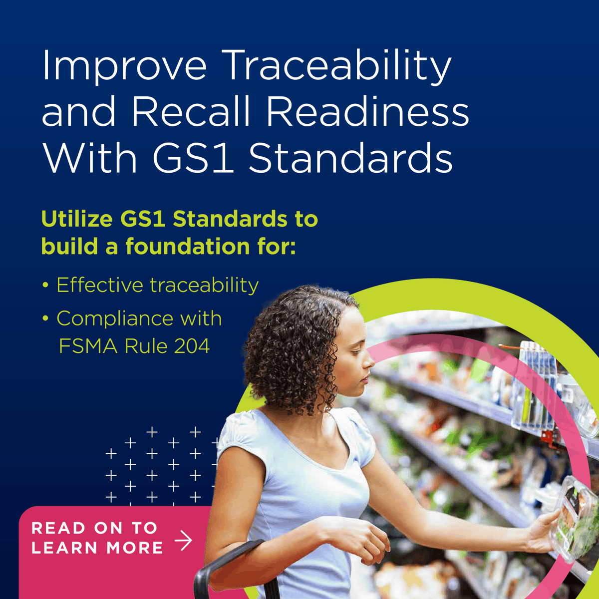 GS1_US's tweet photo. This #FoodSafetyMonth, save 50% on the GS1 Standards for Food Traceability Certificate Course with promo code FoodSafety and learn how GS1 Standards support visibility, recall readiness, and FSMA compliance. https://t.co/NIFIUV3Vv9 https://t.co/LKTsN63yKi