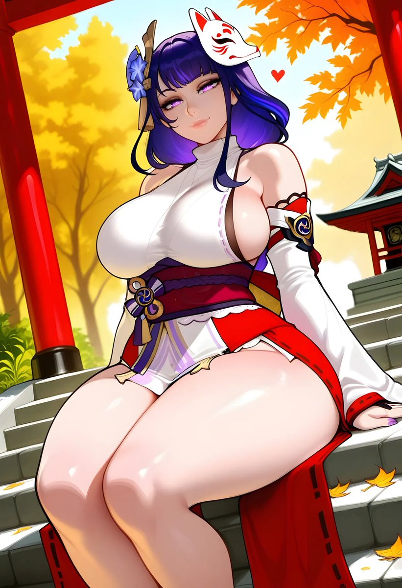 churlslutei's tweet photo. Don't think the miko will mind if Ei borrows this outfit... https://t.co/Qd4XvOT1ta