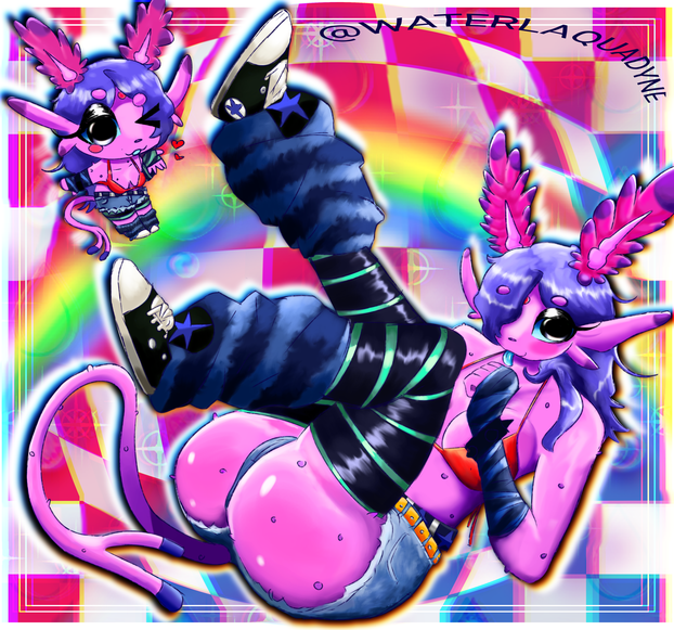Waterlaquadyne's tweet photo. Espeon Sea Bunny alien girl #alien #fursona #scene https://t.co/SIohVkYCPi