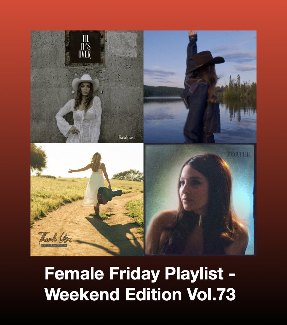 ScottKash88's tweet photo. NEW #FemaleFriday Top #NewCountryMusic Releases

@SingSarahLake 'Til It's Over
@ItsTrudyS one more time
@JulieWeiler5 Thank You
@alisanporter album PORTER

#Spotify
https://t.co/TqLq497xBD

#NewMusic2026 #CountryMusic #WomenOfCountry https://t.co/wMFygNarwR