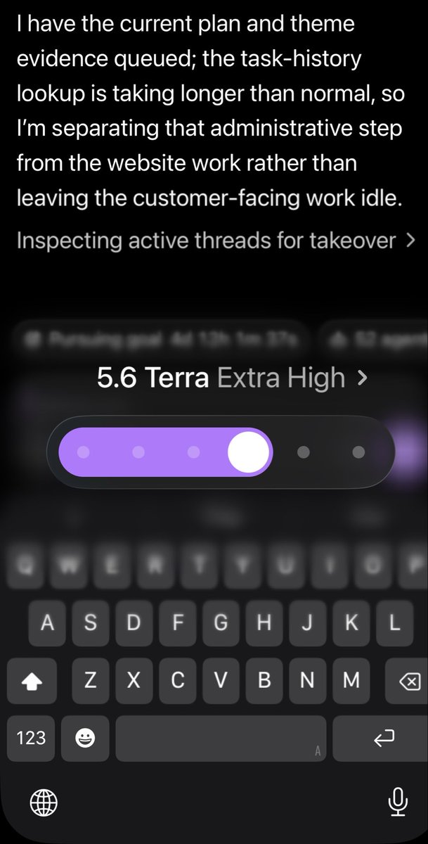TheTorchBea's tweet photo. @annapanart 5.6 Terra xhigh ist soooo gut!! Please spare Astra &amp; Sol for planning &amp; UI solely. https://t.co/MFfH52JJLA
