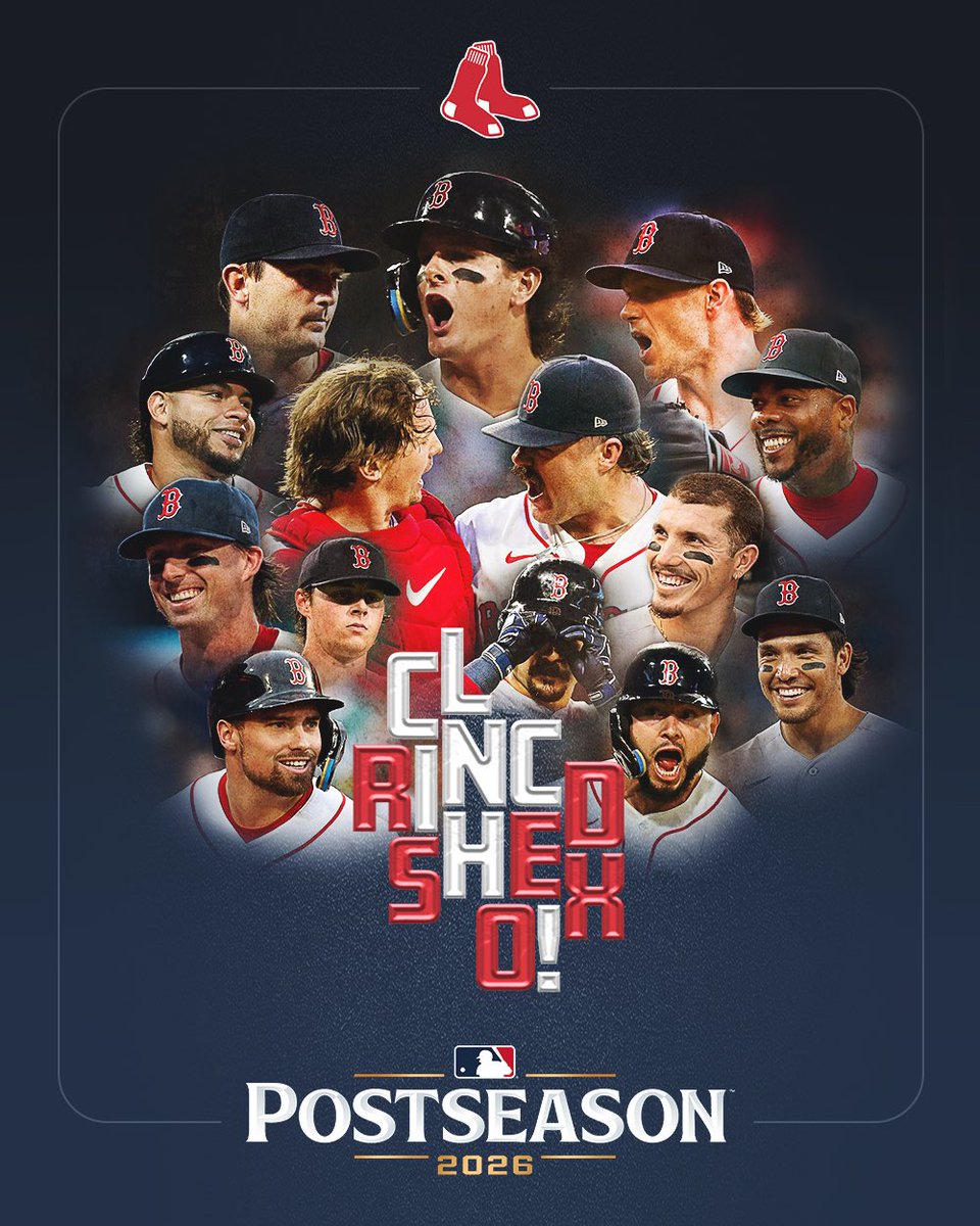 BostonStrong_34's tweet photo. YOUR 2026 BOSTON RED SOX ARE HEADED TO THE POSTSEASON! https://t.co/MaGAIJrSYJ