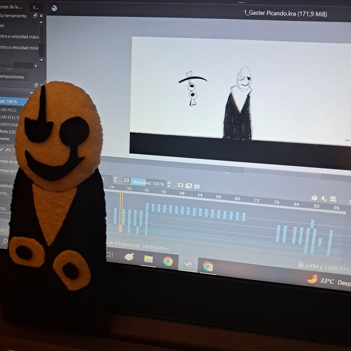 cyclorose's tweet photo. homework? due tomorrow.
time? almost 11pm.
sleep? none.
wingdings? gaster. https://t.co/0xUJd2htku