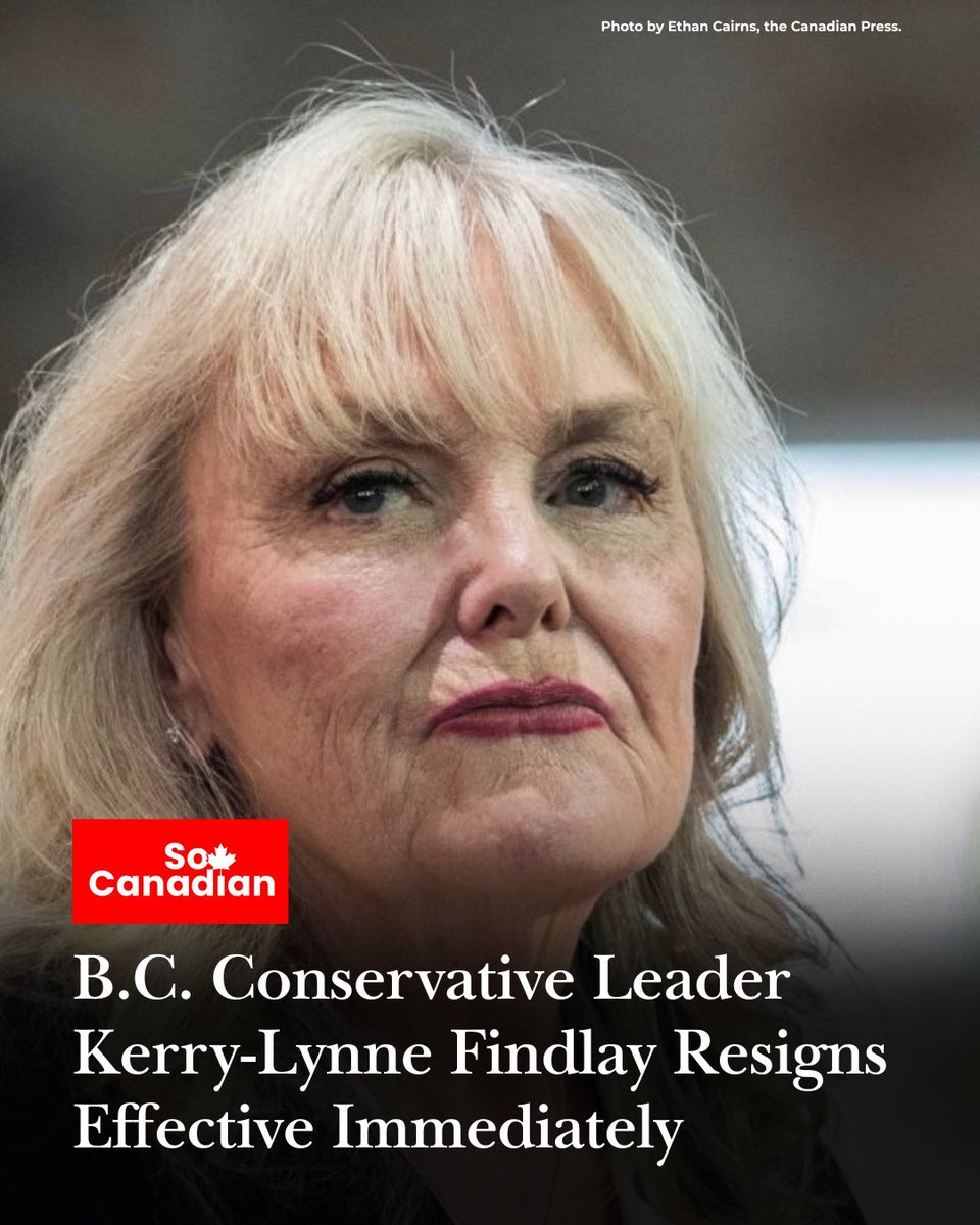 FahimRasa's tweet photo. Kerry-Lynne Findlay has resigned as leader of the Conservative Party of British Columbia, effective immediately.

Findlay announced her resignation in a statement on social media Sunday, saying the party needs a “reset” after a difficult period. https://t.co/xCWuZs3JlE