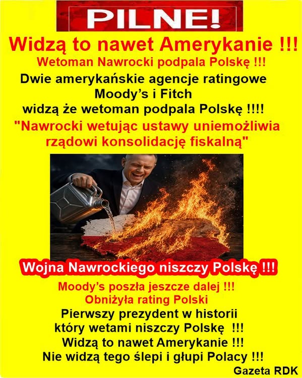 sonnia1310's tweet photo. No proszę nawet Amerykanie widzą jak naćpany wetomat niszczy Polskę, ale jego tępy, pusty i pojebany elektorat tego nie widzi. Są ślepi. https://t.co/KmltRFA2mA