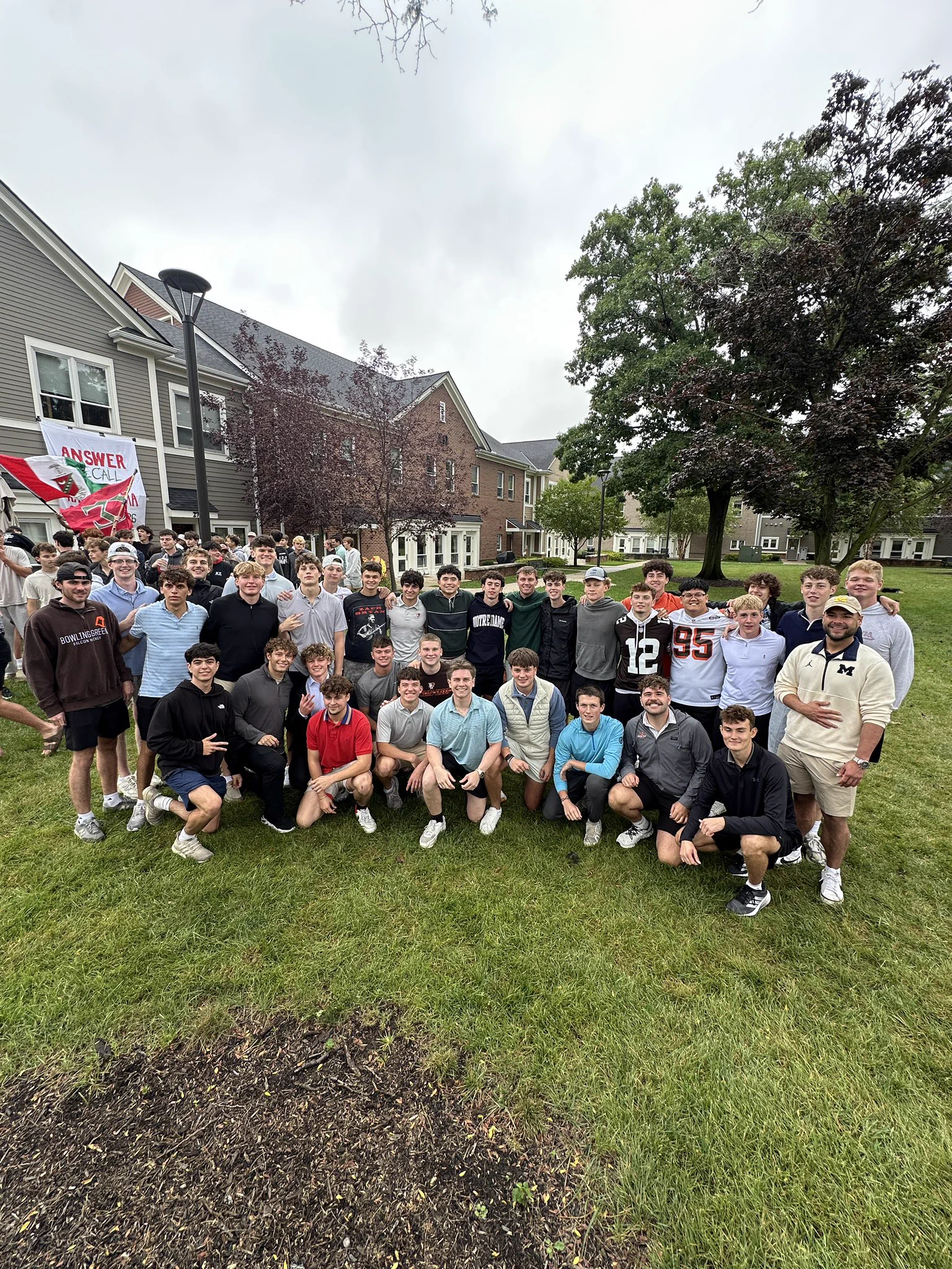 Group photo of fraternity Brothers