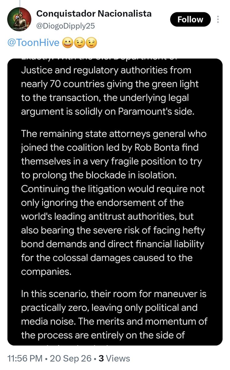 MichaelGar54384's tweet photo. @ToonHive I found a bot account who supported Paramount WBD merger https://t.co/uWIVC7zGEE