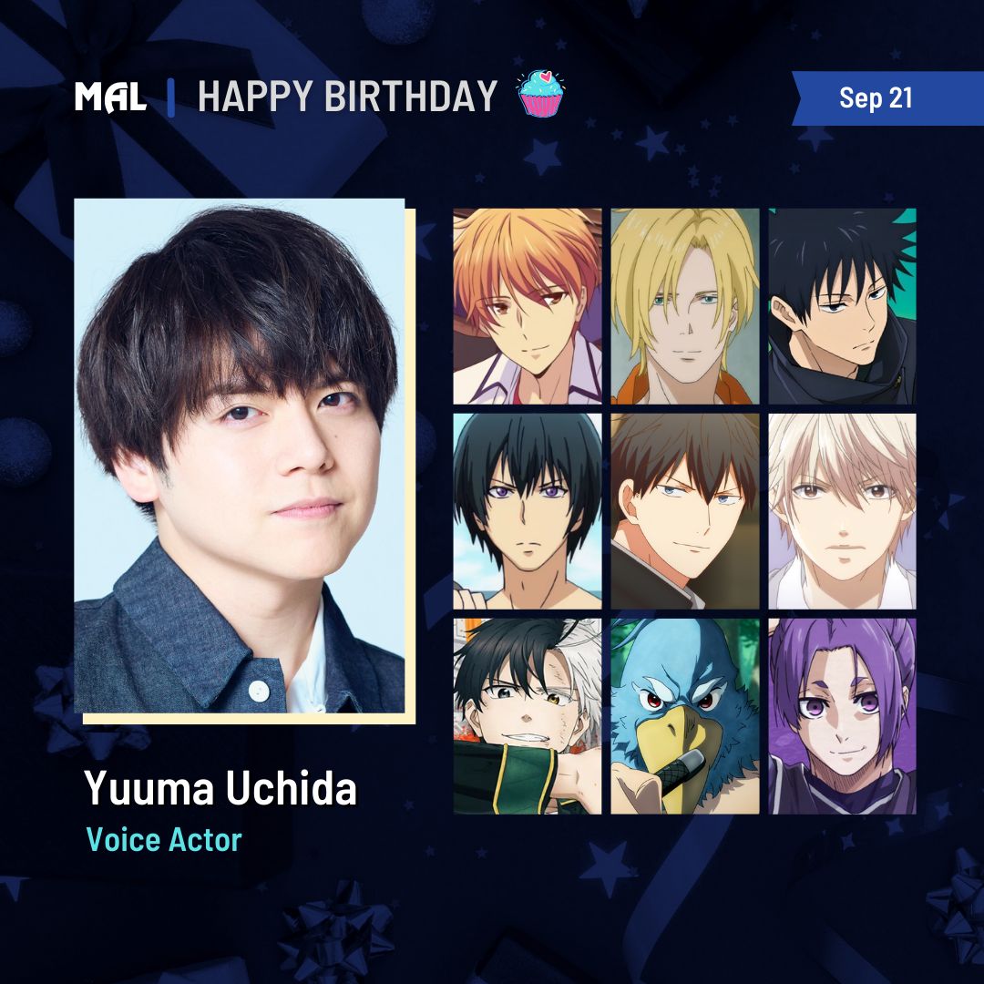 myanimelist's tweet photo. Happy birthday to Yuuma Uchida! 🎂

Full profile: https://t.co/tlpQcqO7JV https://t.co/h2lwAxp92Y
