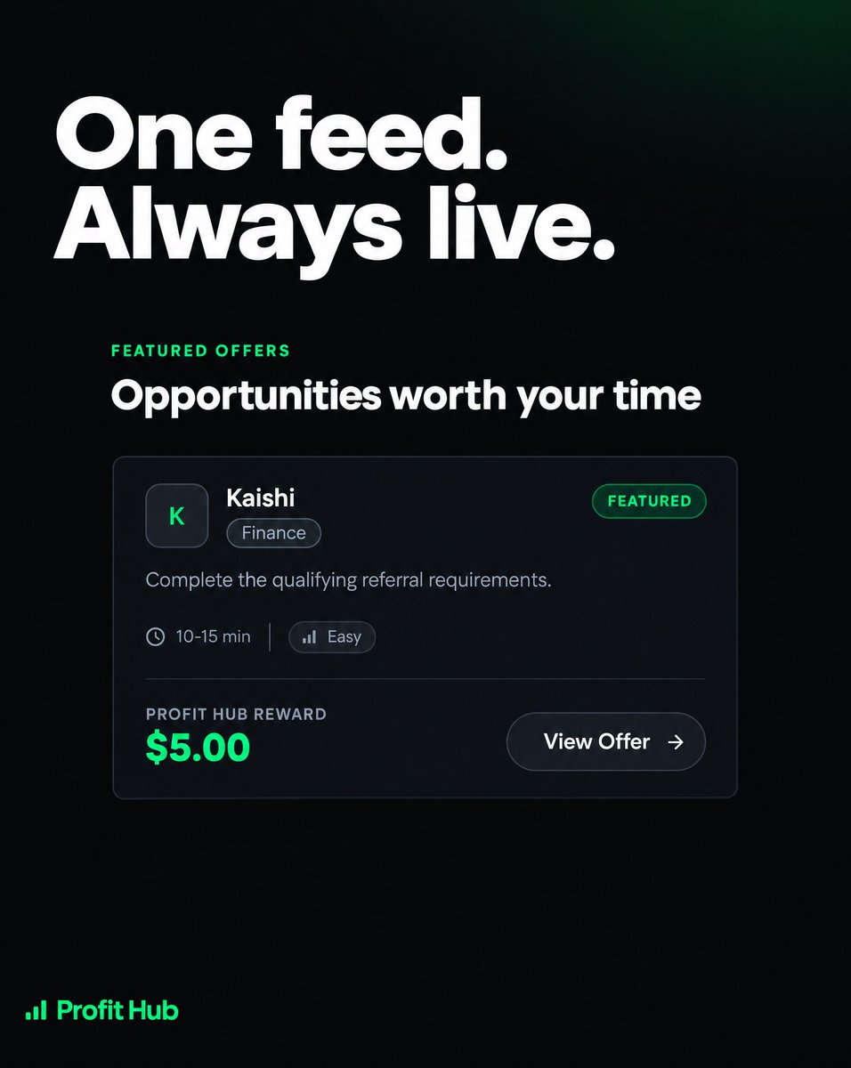 GetProfitHub's tweet photo. 11 tabs. 3 forums. A discord asking if the codes still work. Half of them expired an hour ago. That is deal hunting without a feed. Profit Hub puts every live, featured offer in one place, so the hunting stops and the choosing starts. One place, not twelve.

#DealHunting #ProfitH https://t.co/bg42IofWri