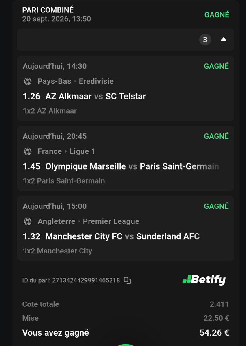 BetClem_'s tweet photo. ON ENCAISSE EN FOOTBALL ⚽✅✅ 

COMBINÉ DU JOUR ☘️✅
📊 @1.81 (1.5%)✅

COMBINÉ FUN 🔥✅
📊 @2.41 (0.9%)✅

BOOST W ✅
BETCLIC ❌

Dommage pour Dembélé les TC 1/7...
🏦+2.62% BK ✅ sur la journée, on fini bien avant la trêve ! (Qui sera passionnante bien-sûr)

❤️ Si tu soutiens https://t.co/oXp15isHfO