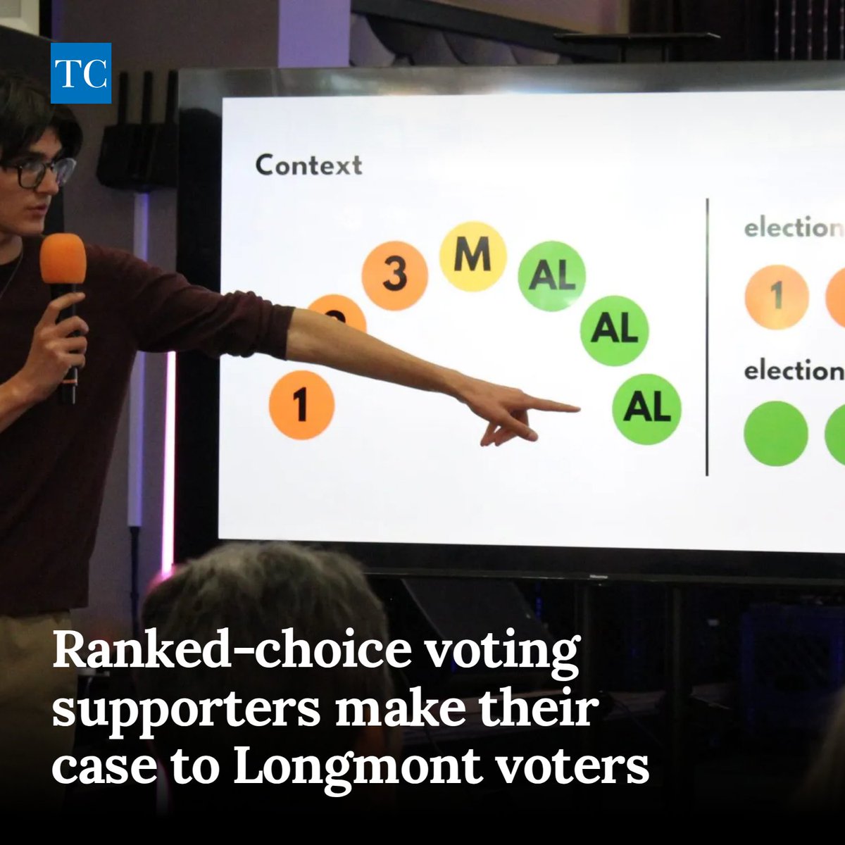 TimesCall's tweet photo. Ranked-choice voting supporters make their case to Longmont voters https://t.co/3Uste3RR68 https://t.co/9v96Kqw9zm