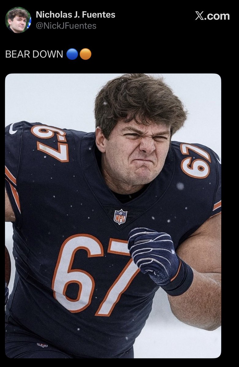 AFHoot's tweet photo. The new QB for the Bears 😳🔥 https://t.co/vBeNXwB5AI