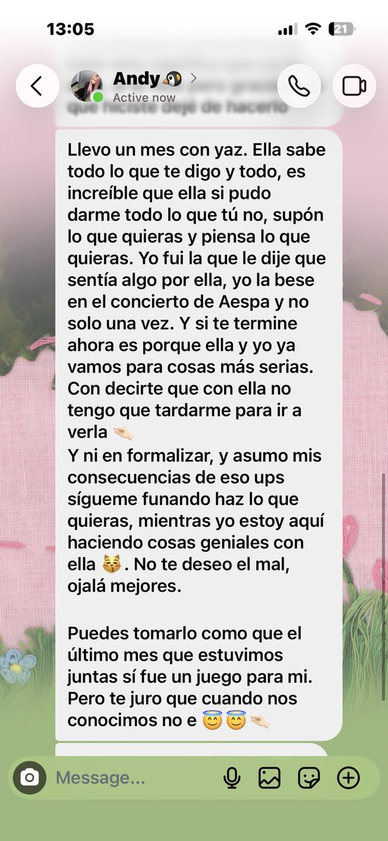 dashipopo's tweet photo. me borraron el post y lo subo otra vez para ya darle cierre a esto, me echa en cara cosas q hice cuando no éramos nada como si mi vida sexual fuera tema de conversación y después se pone a hablar orgullosa de sus cosas ??? pero ya no vale la pena seguir hablando de esto lol https://t.co/RH546PZtNl
