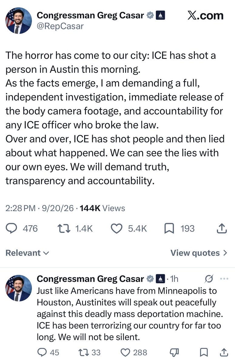 BreannaMorello's tweet photo. Every day in Austin, people die from random shootings and fentanyl overdoses. 

The left refuses to lock up the offenders, clear drugs from the streets, or get addicts into treatment. 

Liberals instead strike a humane pose immediately after an ICE-involved shooting. 

Almost nothing is known about the incident, yet Democrats scramble to condemn ICE.​​​​​​​​​​​​​​​​​​​​​​​​​​​​​​​​​​​​​​​​​​​​​​​​​​

This is the political theatrics that no one actually subscribes to—if you have an IQ over 90.