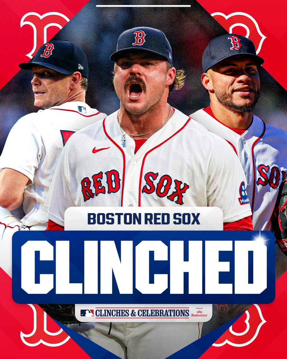 MLBNetwork's tweet photo. The @RedSox are #Postseason bound! https://t.co/xLrAz7EJGx