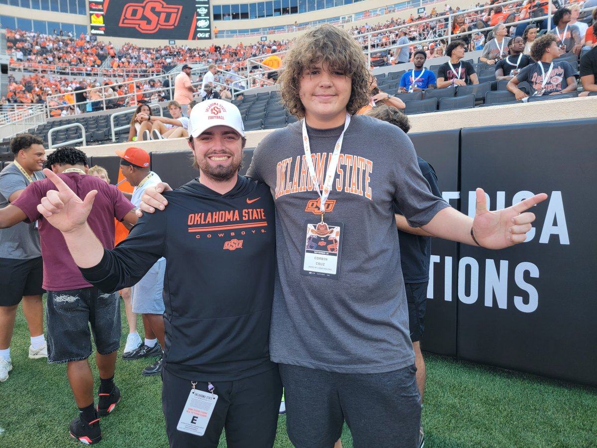 CorbinCruz211's tweet photo. I had a great game day visit at Oklahoma State University 🤠
Can’t wait to see another game
#POKES @AndrewLee_CFB @RobertGordonJr1 https://t.co/d4fgcQpm5L