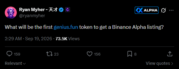 stitchdegen's tweet photo. A few people have been asking me for an update on $GSTOCK, so I went back to check how the original thesis has developed over the past few days

When I first wrote about GSTOCK, it was still the first major runner on https://t.co/UNNSuGvZKI, trading around the $10–14M range. My thesis was pretty simple: I wasn’t betting on it as a fundamental play. I wanted to see whether GSTOCK could maintain its position as the face token of https://t.co/UNNSuGvZKI after the first wave

So far, that part of the thesis has played out pretty well

GSTOCK pushed as high as around $24–28M, holders grew from roughly 4K to 7K+, and more importantly, even after a few days and thousands of new tokens launching on https://t.co/UNNSuGvZKI, I still haven’t seen another token truly challenge its position as the leader

That matters more to me than a single pump candle.

Every new launchpad gets a first runner, but most of them disappear quickly once liquidity rotates into the next thing. GSTOCK is still holding attention, so for now, the leader premium still has a reason to exist

Another important update is that Aster listed GSTOCK perpetuals with up to 5x leverage, and the Genius co-founder also highlighted that it became the first https://t.co/UNNSuGvZKI token listed on Aster perps

KOL attention is still pretty strong as well. Jasmy has mentioned GSTOCK multiple times this week, while the Genius side continues to give it exposure

But I still want to separate one narrative very clearly :

CZ is not backing GSTOCK

CZ has ties to Genius, but CZ => Genius ≠ CZ => GSTOCK. Even when the meme takeover narrative was discussed, CZ distanced himself from the idea

So I still view the CZ/YZi connection as an ecosystem halo that helps attention, not something that suddenly makes GSTOCK a “CZ coin”

What I’m more interested in is the BNCB foundation

From the latest snapshot I checked, the foundation had accumulated more than 27K BNCB, worth roughly $150K

That’s a positive update because it shows the volume/fees => foundation accumulation mechanism is actually working rather than just existing on paper

But $150K is still very small compared with the bigger narrative of :

accumulate stock => shareholder rights => board seat => takeover

GSTOCK holders still cannot redeem the BNCB held by the foundation, there is no specific target company yet, no board seat, no actual takeover, and no concrete proposal around any of that

So I’m not pricing that part as fundamentals yet

In simple terms :

Chapter 1 of GSTOCK is playing out better than I expected, but Chapter 2 hasn’t started yet

What has been upgraded over the past few days is mainly leader status + attention + market access, not product or ownership

The next date I’m watching is September 25, when the foundation is expected to potentially buy $10K worth of the highest-MC token. If GSTOCK is still #1 on https://t.co/UNNSuGvZKI by then, it could become another small catalyst and further reinforce the leader thesis

Beyond that, I’m still watching the same things I mentioned in my first post: Is volume still concentrated in GSTOCK? Are Genius/KOLs still talking about it? Is the BNCB foundation continuing to grow? And is another runner starting to steal its attention?

Aster 5x perps make it easier for more speculative liquidity to enter, but that also works both ways. Faster expansion can also mean much faster corrections

So for now, my thesis remains pretty simple :

GSTOCK = https://t.co/UNNSuGvZKI leader + BNCB pair + stock narrative + ecosystem halo + attention

GSTOCK has already proven that it’s more than just a day-one runner

The question I’m watching now is no longer :

“Can it survive the first wave?”

It’s :

Can GSTOCK turn its current leader status and attention into a real story of its own before liquidity finds a new leader?

That’s what I’ll be watching next

0xcAFdBCE93477261Db8250e42BdAe6E66733F9E20