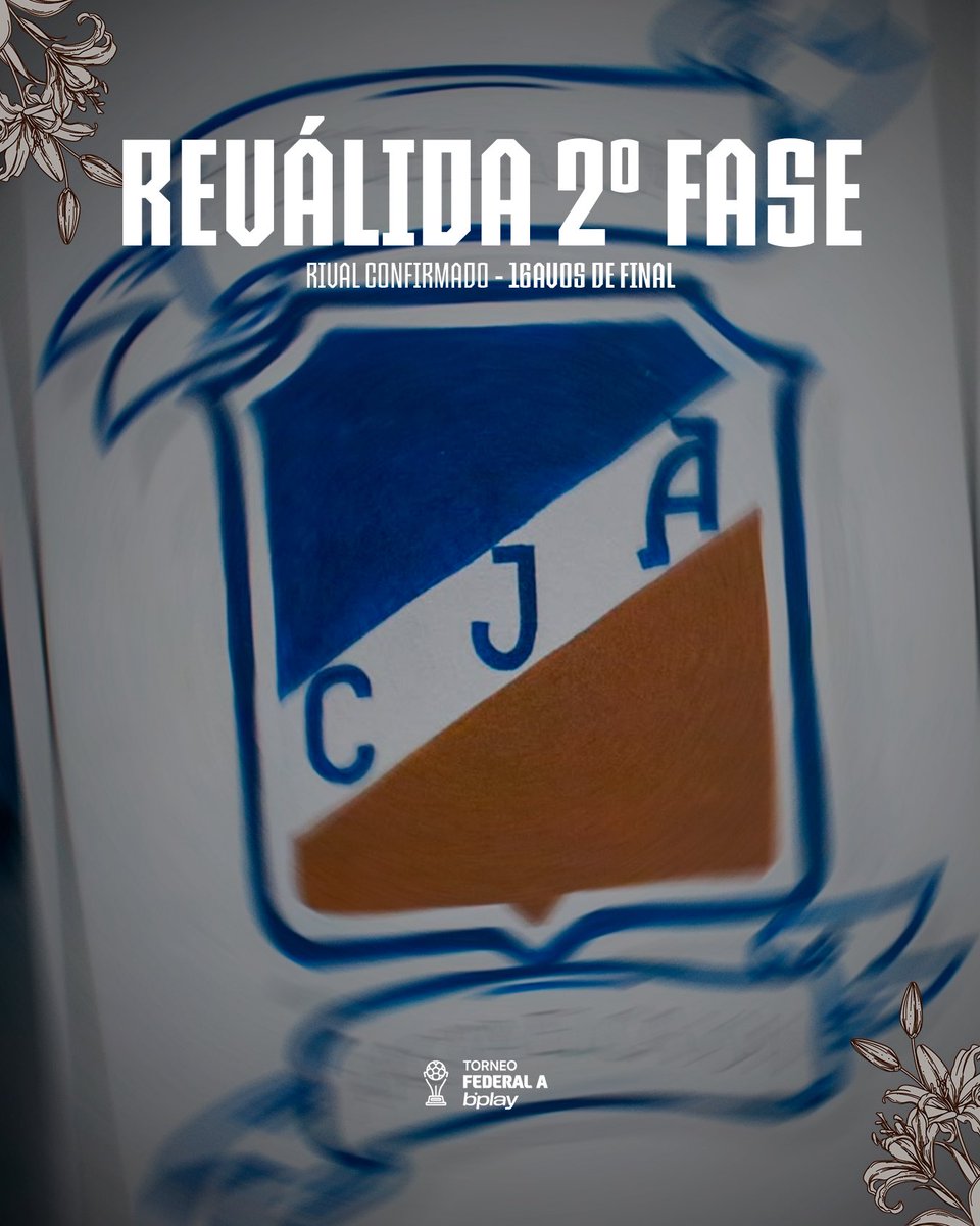 CJAOficial's tweet photo. 𝐓𝐞𝐧𝐞𝐦𝐨𝐬 𝐫𝐢𝐯𝐚𝐥 𝐩𝐚𝐫𝐚 𝐥𝐚 𝐑𝐞𝐯𝐚́𝐥𝐢𝐝𝐚 𝟐𝐝𝐚 𝐟𝐚𝐬𝐞 💪🏼

El Santo ya conoce a su próximo rival en los 16avos del Torneo Federal A

👉🏻 Huracán de Las Heras

📌 Ida: Salta | Semana del 9 al 11 de octubre.
🚌Vuelta: Mendoza | Semana del 16 al 18 de octubre.

¡Vamos, Juventud! Todos juntos en esta nueva etapa 💙🤍🤎
