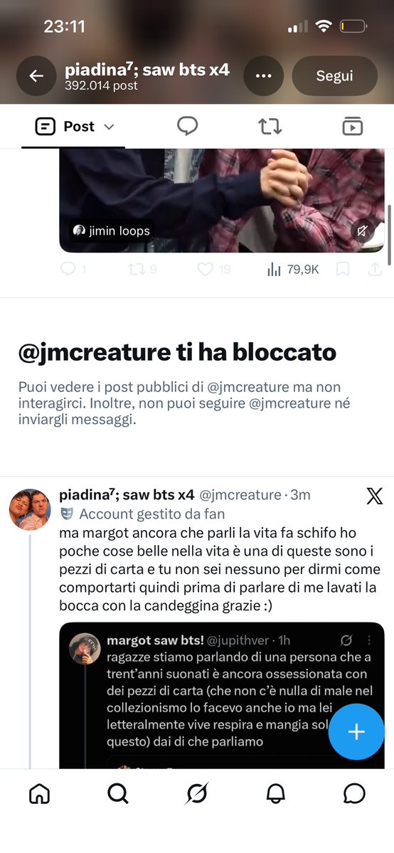 hirenelauraa's tweet photo. @_TPWK_H l’avevo totalmente rimossa e poi ho visto che mi ha bloccata MI STO SENTENDO MALE https://t.co/c4GHKUUSM8