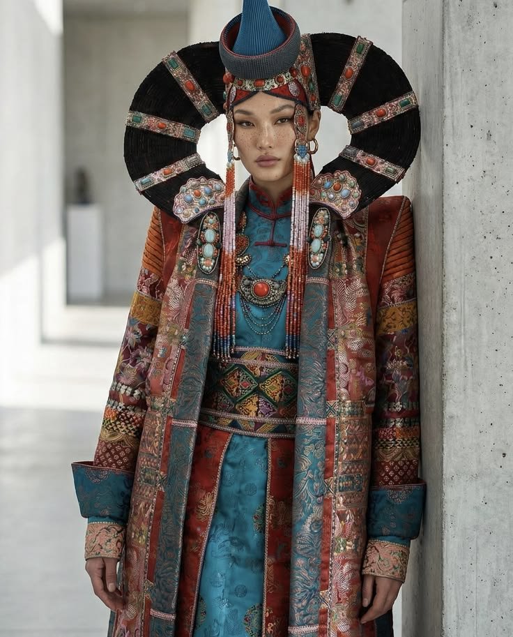 ArchVisionW's tweet photo. Mongolian woman in traditional dress 🇲🇳 https://t.co/bwR2oQVsPU