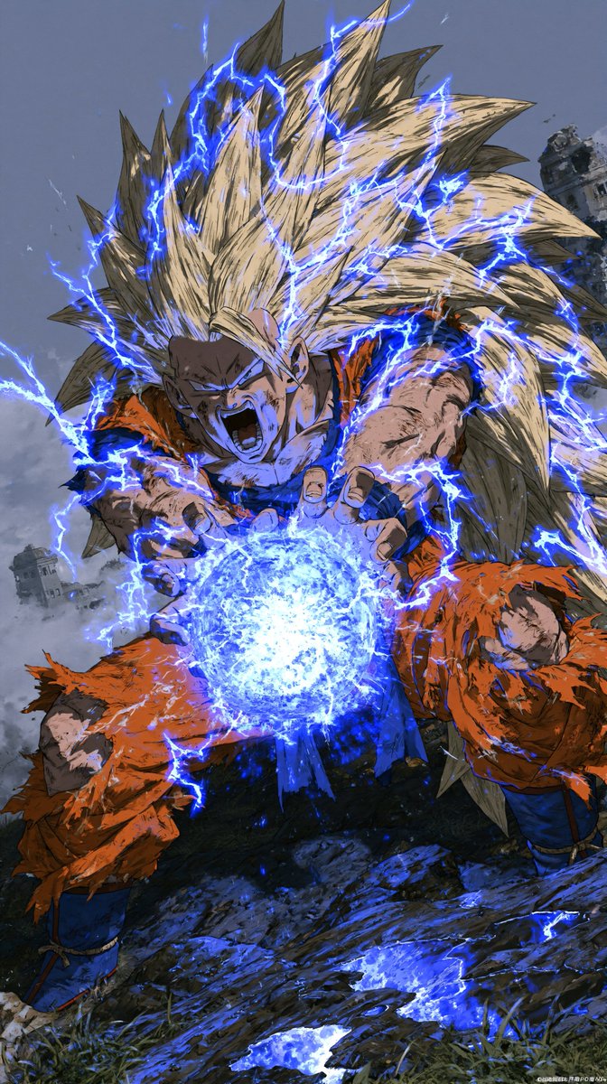 Classisco123's tweet photo. Son Goku in his Super Saiyan 3 form https://t.co/ddJqiX8yFC