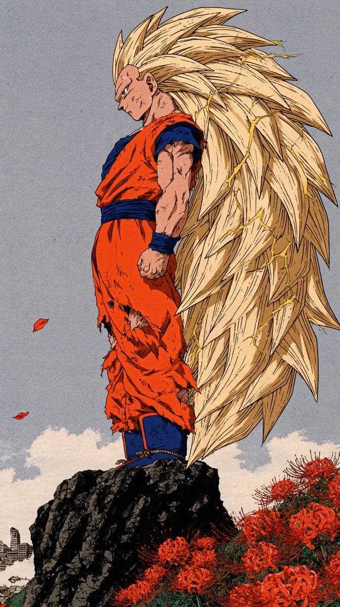 Classisco123's tweet photo. Son Goku in his Super Saiyan 3 form https://t.co/ddJqiX8yFC