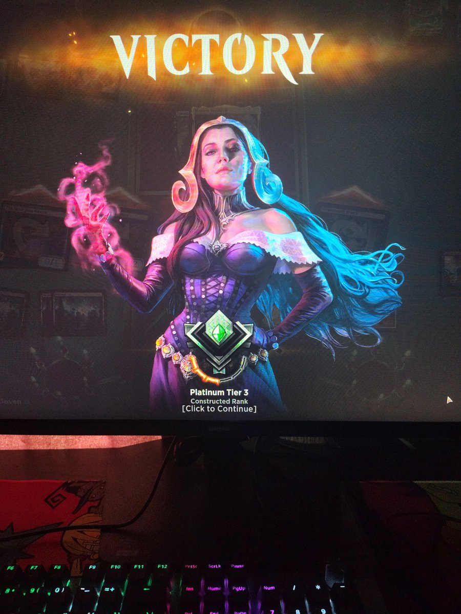 RavenKightshad's tweet photo. Rank reset kicking my ahh tired of yalls Net decks #magicthegathering #magicarena https://t.co/g3jamxyTzK