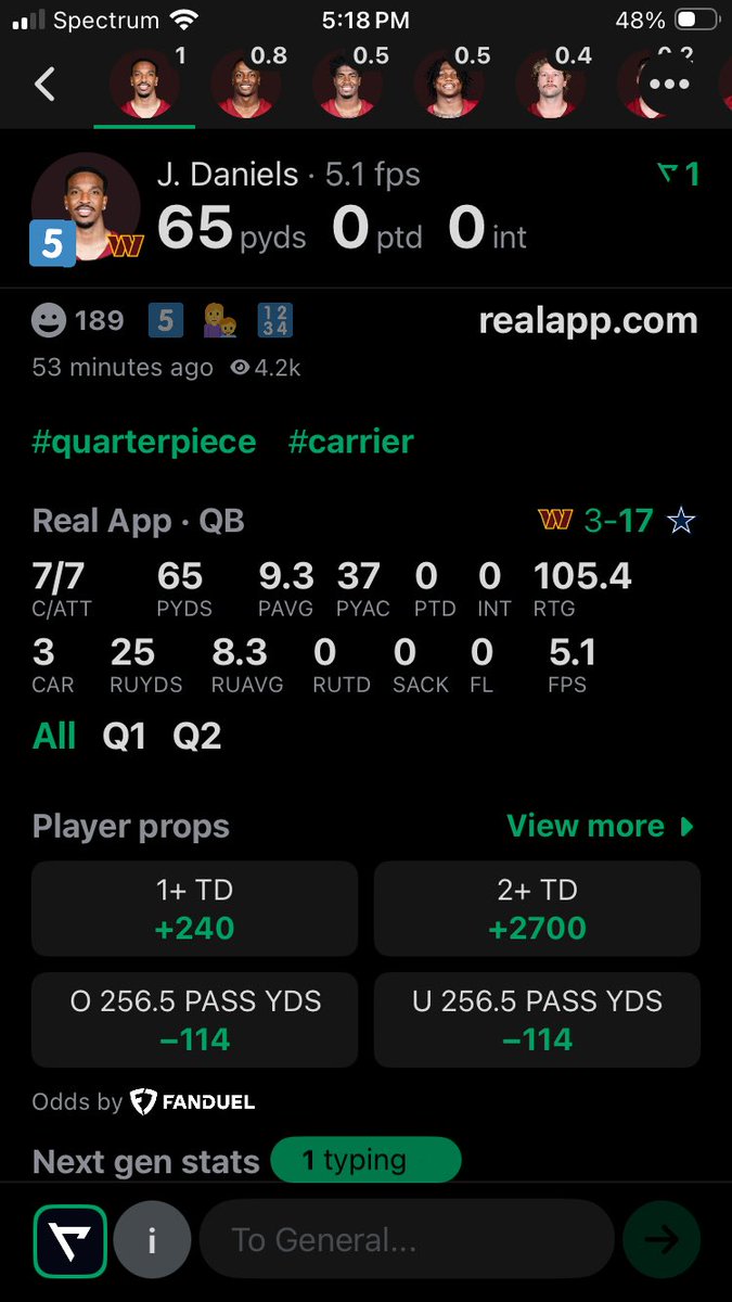 iHaveZeroIQ's tweet photo. How tf are they losing 17 - 3 with a stat line like this. Someone must be fumbling the ball. Funny how Dallas’ defense doesn’t suck this week. https://t.co/dmdlQrOebC