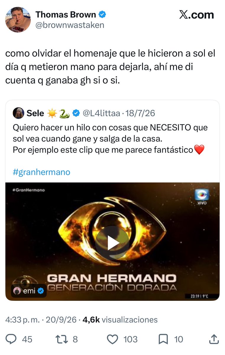 floukrugirl's tweet photo. el cm de @tititcherkaski dudando de la transparencia de gran hermano, no era que él quería entrar a gh5? que vergüenza verlos cuestionar el programa cuando les conviene, después bien que se olvidan de todo LAM. hagan algo @GranHermanoAr @SANTIAGODELMORO https://t.co/vtVnh6mPdw